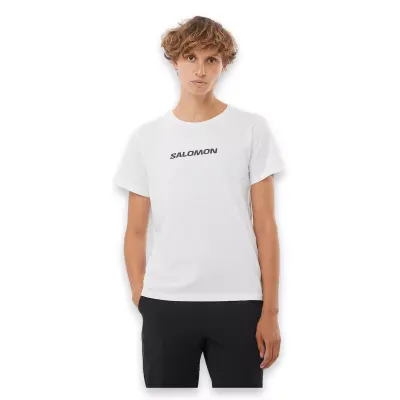 Salomon Lc2217500 Logo Ss Tee W Beyaz Kadın T-Shirt - 1