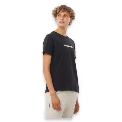 Salomon Lc2217500 Logo Ss Tee W Siyah Kadın T-Shirt 