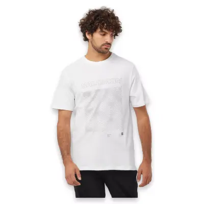 Salomon Lc2219200 Graphic Ss Tee M Beyaz Erkek T-Shirt - 1