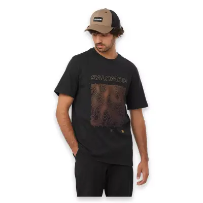 Salomon Lc2219200 Graphic Ss Tee M Siyah Erkek T-Shirt - 1