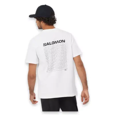 Salomon Lc2219400 Graphic Perf Ss Tee M Beyaz Erkek T-Shirt - 2