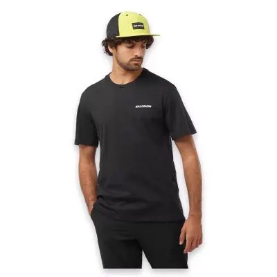 Salomon Lc2219400 Graphic Perf Ss Tee M Siyah Erkek T-Shirt - 1