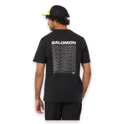 Salomon Lc2219400 Graphic Perf Ss Tee M Siyah Erkek T-Shirt - 2