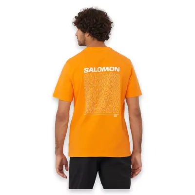 Salomon Lc2219400 Graphic Perf Ss Tee M Turuncu Erkek T-Shirt - 2