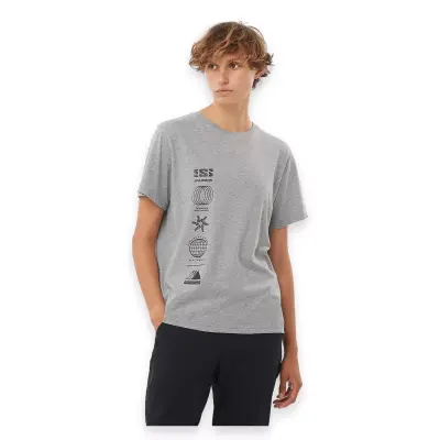 Salomon Lc2232900 Logo Combo Ss Tee W Gri Kadın T-Shirt 