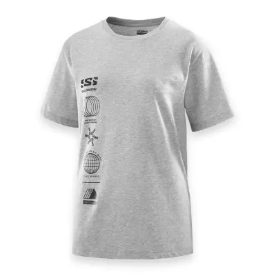 Salomon Lc2232900 Logo Combo Ss Tee W Gri Kadın T-Shirt - 4