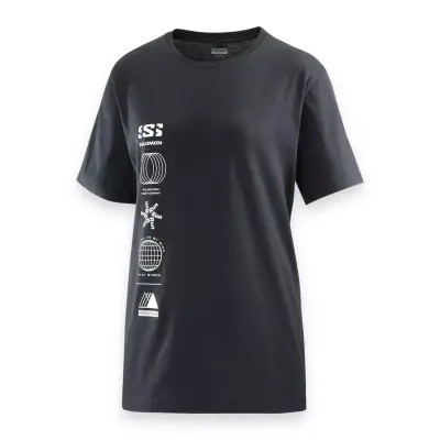 Salomon Lc2232900 Logo Combo Ss Tee W Siyah Kadın T-Shirt - 4