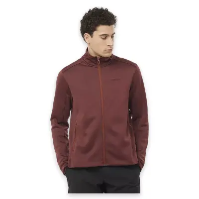 Salomon Lc2300700 Sntial Midfleece Fz M Outdoor Ceket Bordo Erkek Ceket 