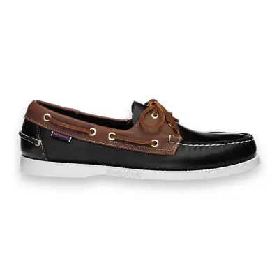 Sebago 7111M7W Portland Lea Wax Lea Siyah-Kahverengi Erkek Ayakkabı - 1