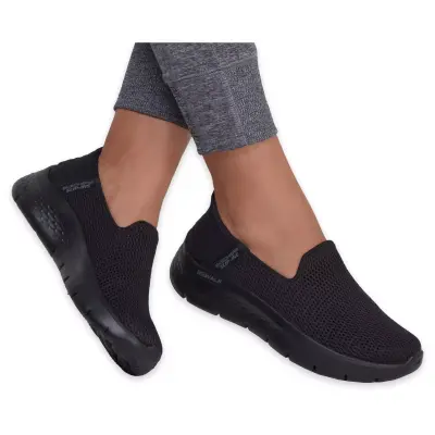 Skechers 124963Z Go Walk Flex Relish Slip-Ins Siyah Kadın Spor Ayakkabı - 3