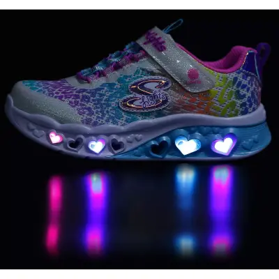 Skechers 302314F Flutter Heart Lights-Loves S.ayak Beyaz Kız Çocuk Spor Ayakkabı - 3