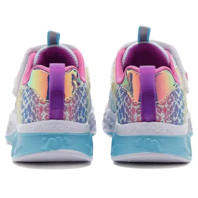 Skechers 302314F Flutter Heart Lights-Loves S.ayak Beyaz Kız Çocuk Spor Ayakkabı - 4