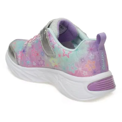 Skechers 302324 Lights Star Sparks Gümüş Kız Çocuk Spor Ayakkabı - 4