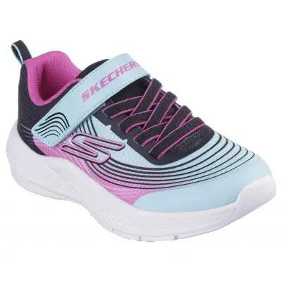 Skechers 303575L Microspec Advance Siyah-Mavi Kız Çocuk Spor Ayakkabı 