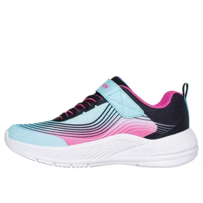 Skechers 303575L Microspec Advance Siyah-Mavi Kız Çocuk Spor Ayakkabı - 4