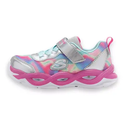 Skechers 303716-B Twisty Glow Sorbet Swirl Gümüş Kız Çocuk Spor Ayakkabı - 2