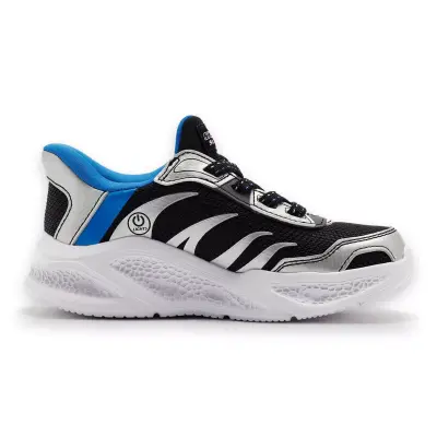 Skechers Slip Meteor-Lights Brisk-Beams Gümüş Çocuk Spor Ayakkabı - 3