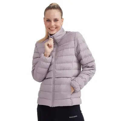 Skechers S231240 W Outerwear Pop Up Padde Lila Kadın Mont - 5