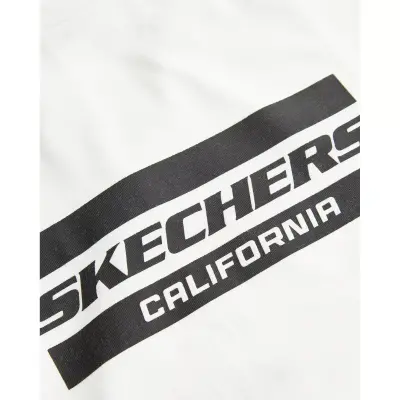 Skechers S241056 Graphic M Sleeve Beyaz Erkek T-Shirt - 4