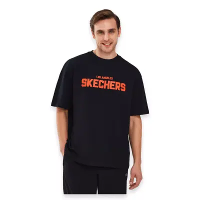 Skechers S241070 Graphic M Sleeve Siyah Erkek T-Shirt - 1