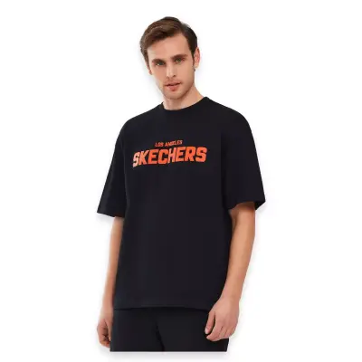 Skechers S241070 Graphic M Sleeve Siyah Erkek T-Shirt - 2