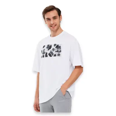 Skechers S241076 Graphic M Sleeve Beyaz Erkek T-Shirt - 2