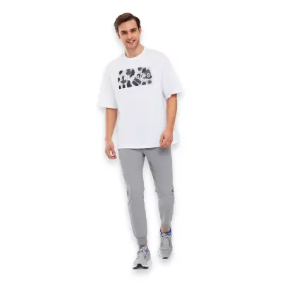 Skechers S241076 Graphic M Sleeve Beyaz Erkek T-Shirt - 4