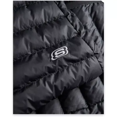 Skechers S242095 M Outerwear Polar Lining Padded Jacket Siyah Erkek Mont - 5