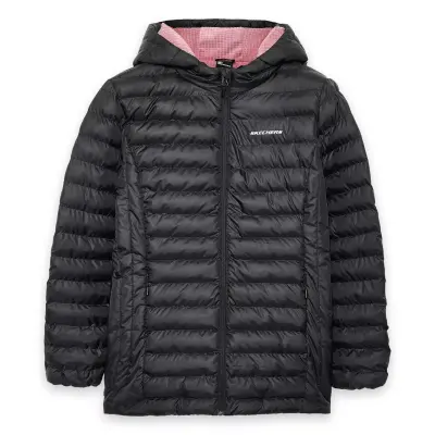 Skechers S242101 W Outerwear Polar Lining Padded Jacket Siyah Kadın Mont - 1