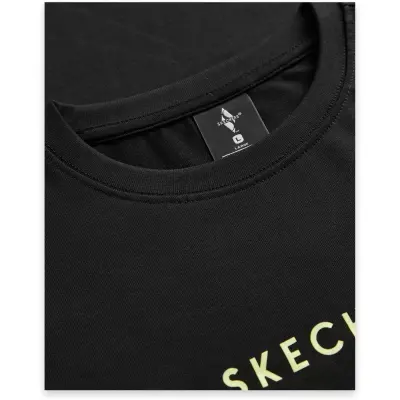 Skechers S242134 M Graphic Tee Heavy Weight Oversize Siyah Erkek T-Shirt - 3