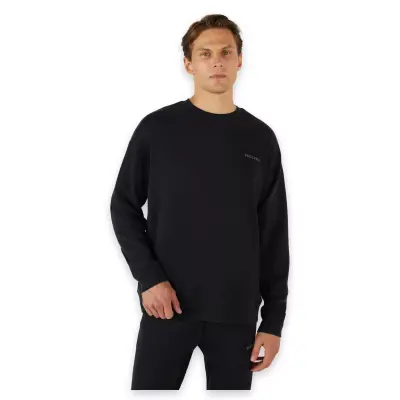 Skechers S242155 M Soft Touch Crew Neck Sweat Siyah Erkek Sweatshirt - 1