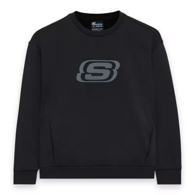 Skechers Sk232065 B Essential Crew Neck Sweat Siyah Erkek Çocuk Sweatshirt - 1