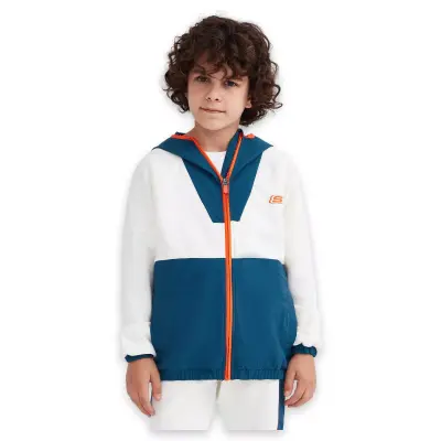 Skechers Sk232078 B 2Xi-Lock Half Zip Sweat Beyaz Erkek Çocuk Ceket - 1