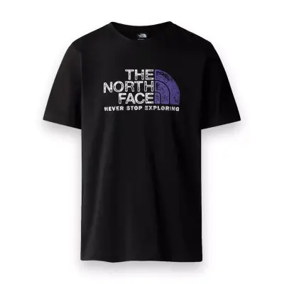 The North Face Nf0A87Nw M S/S Rust 2 Tee Siyah Erkek T-Shirt 