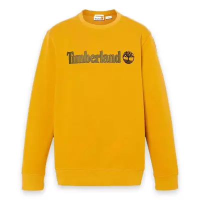 Timberland Tb0A5Ujy Linear Logo Crew Neck Sweat Sarı Erkek Sweatshirt - 5