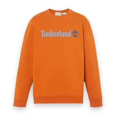 Timberland Tb0A5Ujy Linear Logo Crew Neck Sweat Turuncu Erkek Sweatshirt - 3