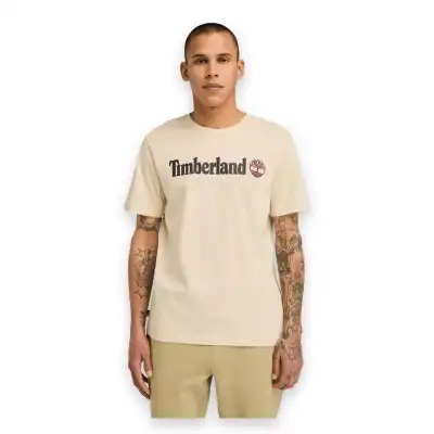 Timberland Tb0A5Upq Linear Logo Sleeve Krem Erkek T-Shirt 