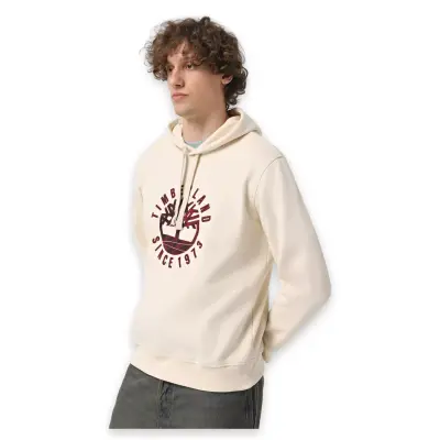 Timberland Tb0A6Vgt Holiday Graphic Hoodie Krem Erkek Sweatshirt - 1