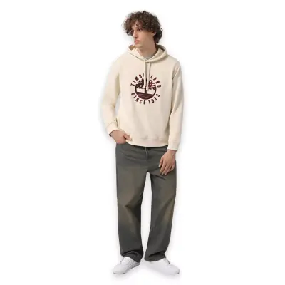 Timberland Tb0A6Vgt Holiday Graphic Hoodie Krem Erkek Sweatshirt - 2