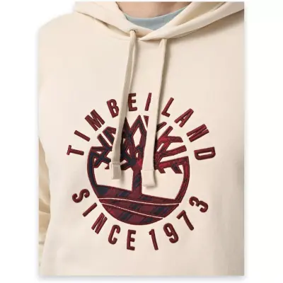 Timberland Tb0A6Vgt Holiday Graphic Hoodie Krem Erkek Sweatshirt - 4