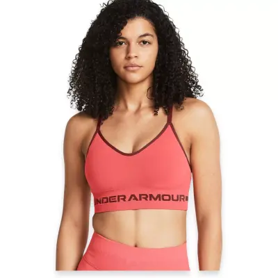 Under Armour 1357719 Ua Seamless Low Long Bra Kırmızı Kadın Bra & Sporcu Sütyeni - 1