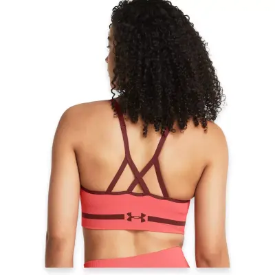 Under Armour 1357719 Ua Seamless Low Long Bra Kırmızı Kadın Bra & Sporcu Sütyeni - 2