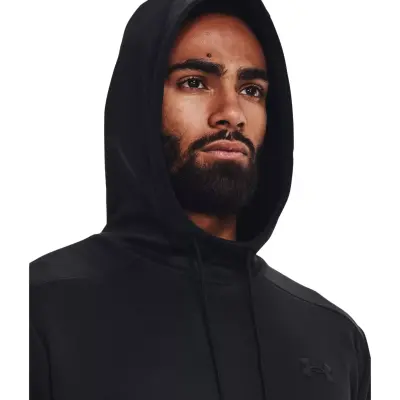 Under Armour 1373353 Ua Armour Fleece Hoodie Siyah Erkek Sweatshirt - 3