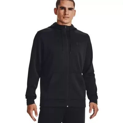 Under Armour 1373357 Ua Armour Fleece Fz Hoodie Siyah Erkek Ceket - 1