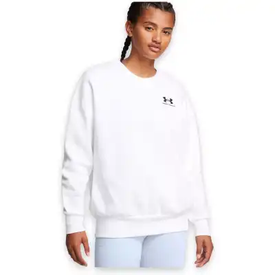 Under Armour 1379475 Essential Flc Os Crew Sweat Beyaz Kadın Sweatshirt 