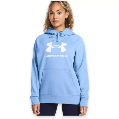 Under Armour 1379501 Ua Rival Fleece Big Logo Hd Sweat Açık Mavi Kadın Sweatshirt - 1