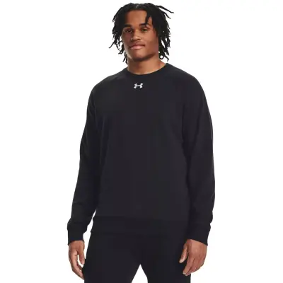 Under Armour 1379755 Ua Rival Fleece Crew Siyah Erkek Sweatshirt 