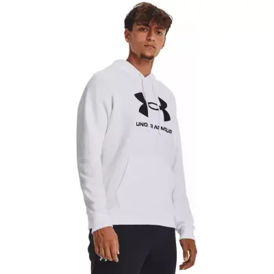 Under Armour 1379758 Ua Rival Fleece Beyaz Erkek Sweatshirt - 5