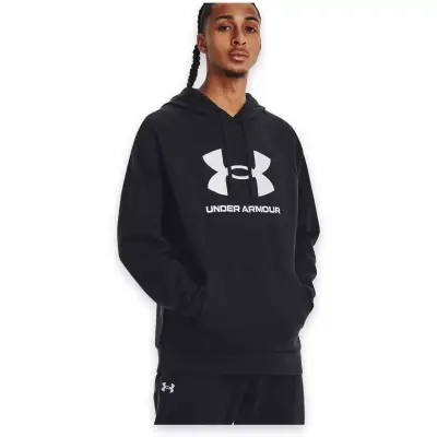 Under Armour 1379758 Ua Rival Fleece Logo Hd Siyah Erkek Sweatshirt - 1