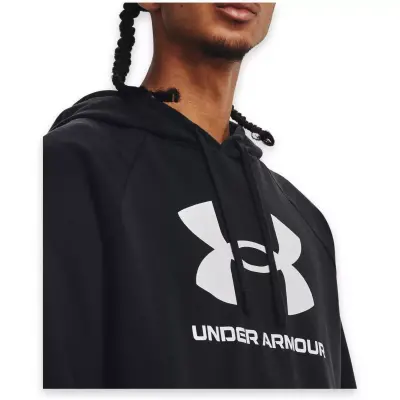 Under Armour 1379758 Ua Rival Fleece Logo Hd Siyah Erkek Sweatshirt - 3